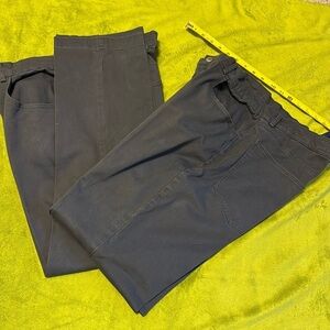 2pk Mens Stafford‎ Chino Pants Slim Fit Charcoal Gray $80 Comfort Size 38x29
